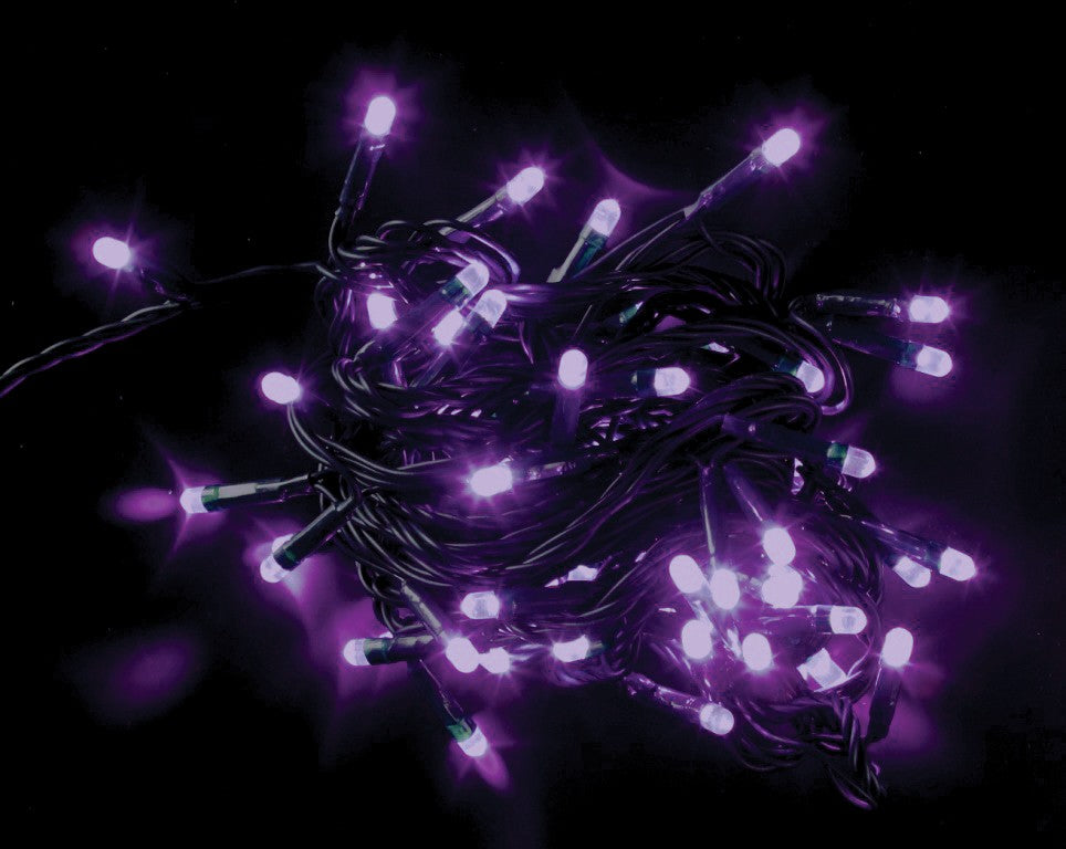 Instalatie IDL Profesionala pentru brad, 120 led-uri violet pentru o atmosfera relaxanta, Controler interior/exterior cu 8 functii, Grad de protectie IP44