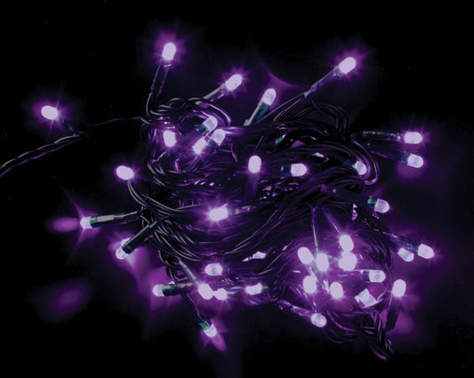 Instalatie IDL Profesionala pentru brad, 180 led-uri violet ce confera o atmosfera de sarbatoare, Controler interior/ exterior cu 8 functii, Grad de protectie IP44 si transformator de 32V