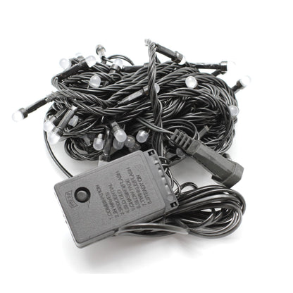 Instalatie IDL Profesionala pentru brad, 240 led-uri albe cu lumina rece pentru o ambianta placuta si o atmosfera de sarbatoare de neuitat, Controler interior/ exterior cu 8 functii, Grad de protectie IP44 si transformator de 32V