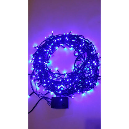 Instalatie IDL Profesionala pentru brad, 240 led-uri albastre ce creeaza o atmosfera linistita si un mediu ambiental primitor, Controler interior/ exterior cu 8 functii si Grad de protectie IP44