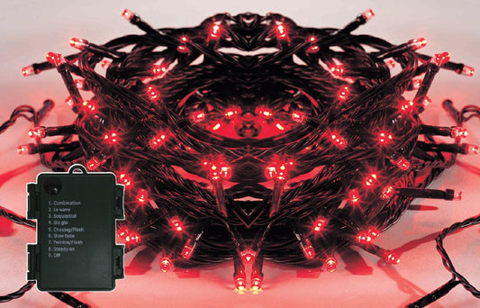 Instalatie IDL Profesionala pentru brad, 240 led-uri rosii ce creeaza o atmosfera linistita si un mediu ambiental primitor, Controler interior/ exterior cu 8 functii si Grad de protectie IP44