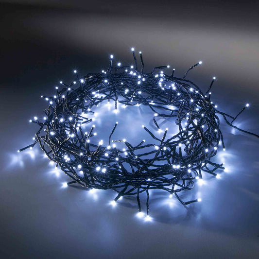 Instalatie IDL Profesionala pentru brad, 60 led-uri albe cu lumina rece pentru o atmosfera linistita si un mediu ambiental primitor, Controler interior/ exterior cu 8 functii si Grad de protectie IP44