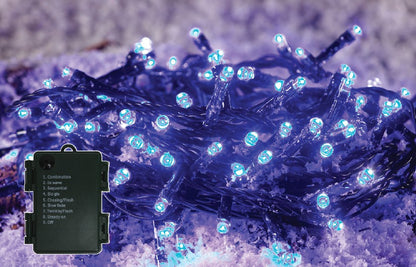 Instalatie IDL Profesionala pentru brad, 60 led-uri albastre ce creeaza o atmosfera linistita si un mediu ambiental primitor, Controler interior/ exterior cu 8 functii si Grad de protectie IP44