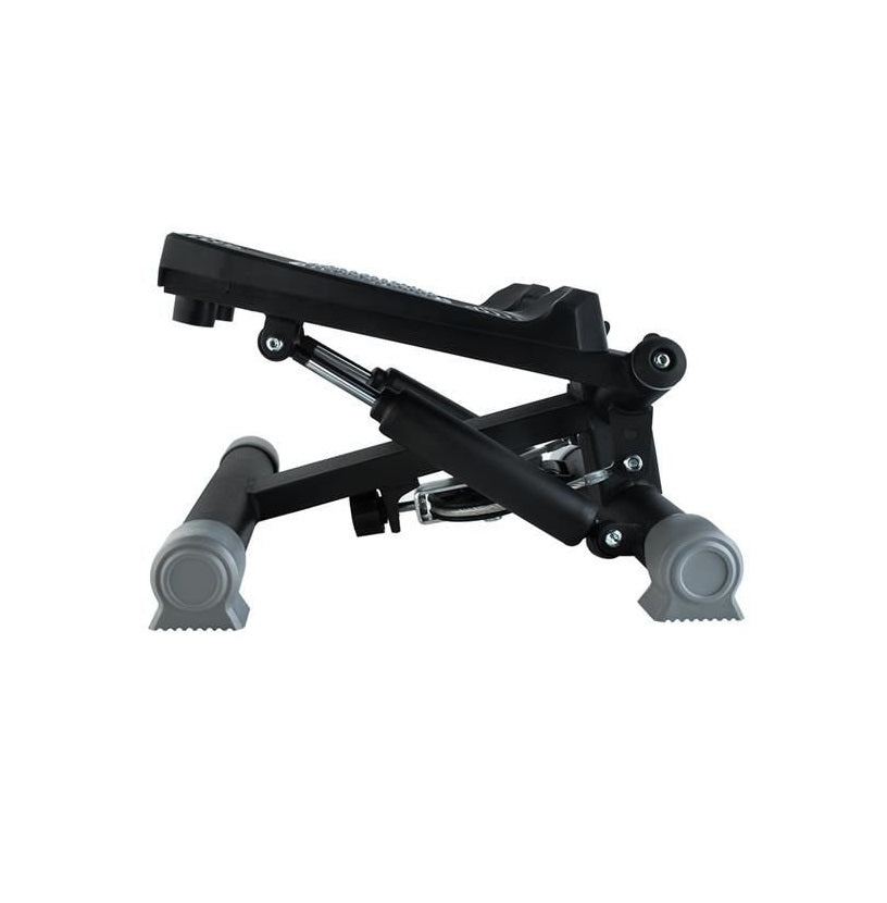 Stepper reglabil cu corzi BLACK EDITION idealSTORE, Dimensiuni 40 x 37 x 18 cm, Telescoape puternice, Suprafata anti-derapanta, Intensitate ajustabila, 4 Functii de monitorizare a antrenamentului, Sarcina 120 KG