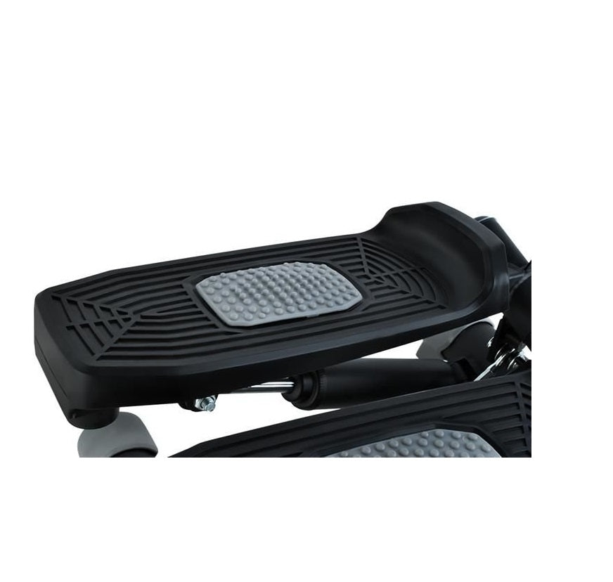 Stepper reglabil cu corzi BLACK EDITION idealSTORE, Dimensiuni 40 x 37 x 18 cm, Telescoape puternice, Suprafata anti-derapanta, Intensitate ajustabila, 4 Functii de monitorizare a antrenamentului, Sarcina 120 KG