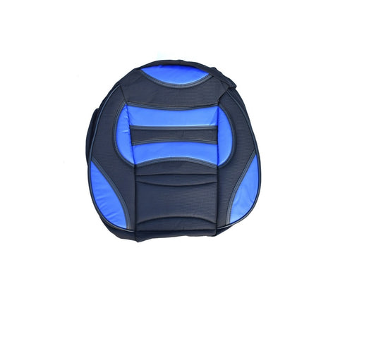 Husa auto Premium IDL, Fractionata ce contine 11 PIESE: 2 x husa scaun fata sezut, 2 x husa scaun fata spatar, 1 x husa sezut spate, 1 x husa spatar spate, 5 x husa tetiera, Culoare Negru-Albastru