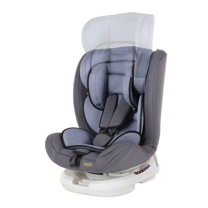 Scaun Auto Profesional Dedicat Pentru Copil, Baby Jolie IBIZA IDL Collection, 3 grupe de greutate 0-36 Kg, Rotire 360 Grade, Centuri de Siguranta in 5 Puncte, Reglarea Inaltimii, Tetierei, Spatarului, Albastru