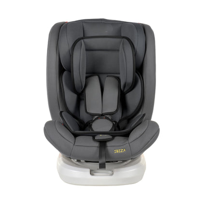 Scaun Auto Profesional Dedicat Pentru Copil, Baby Jolie IBIZA IDL Collection, 3 grupe de greutate 0-36 Kg, Rotire 360 Grade, Centuri de Siguranta in 5 Puncte, Reglarea Inaltimii, Tetierei, Spatarului, Gri