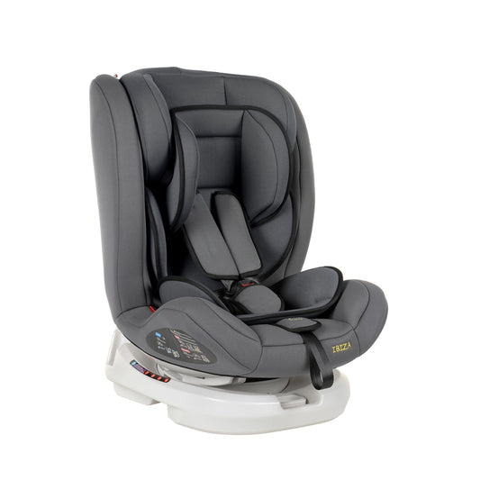 Scaun Auto Profesional Dedicat Pentru Copil, Baby Jolie IBIZA IDL Collection, 3 grupe de greutate 0-36 Kg, Rotire 360 Grade, Centuri de Siguranta in 5 Puncte, Reglarea Inaltimii, Tetierei, Spatarului, Gri
