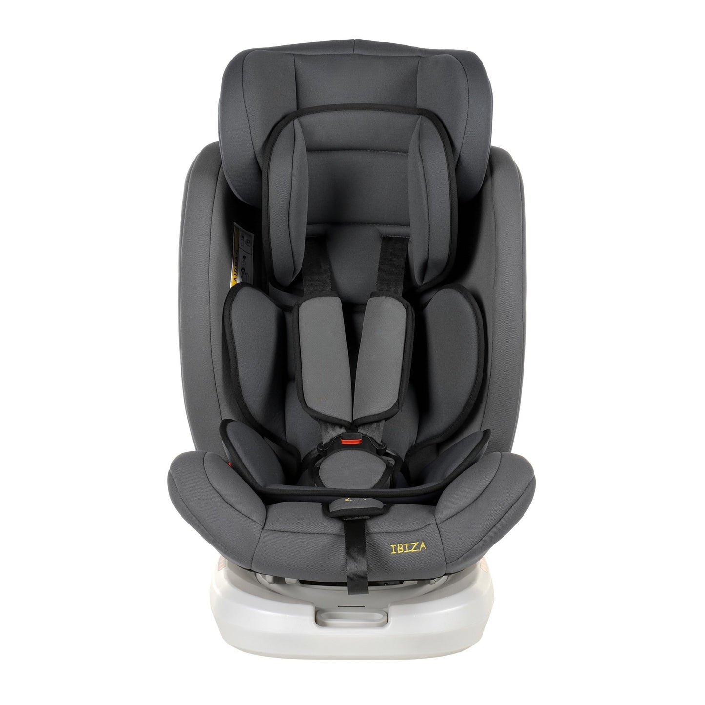 Scaun Auto Profesional Dedicat Pentru Copil, Baby Jolie IBIZA IDL Collection, 3 grupe de greutate 0-36 Kg, Rotire 360 Grade, Centuri de Siguranta in 5 Puncte, Reglarea Inaltimii, Tetierei, Spatarului, Gri