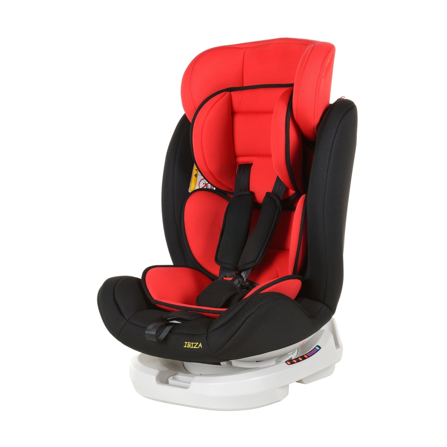 Scaun Auto Profesional Dedicat Pentru Copil, Baby Jolie IBIZA IDL Collection, 3 grupe de greutate 0-36 Kg, Rotire 360 Grade, Centuri de Siguranta in 5 Puncte, Reglarea Inaltimii, Tetierei, Spatarului, Rosu