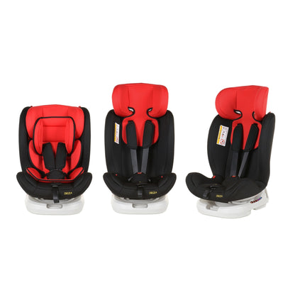 Scaun Auto Profesional Dedicat Pentru Copil, Baby Jolie IBIZA IDL Collection, 3 grupe de greutate 0-36 Kg, Rotire 360 Grade, Centuri de Siguranta in 5 Puncte, Reglarea Inaltimii, Tetierei, Spatarului, Rosu