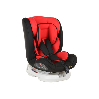 Scaun Auto Profesional Dedicat Pentru Copil, Baby Jolie IBIZA IDL Collection, 3 grupe de greutate 0-36 Kg, Rotire 360 Grade, Centuri de Siguranta in 5 Puncte, Reglarea Inaltimii, Tetierei, Spatarului, Rosu