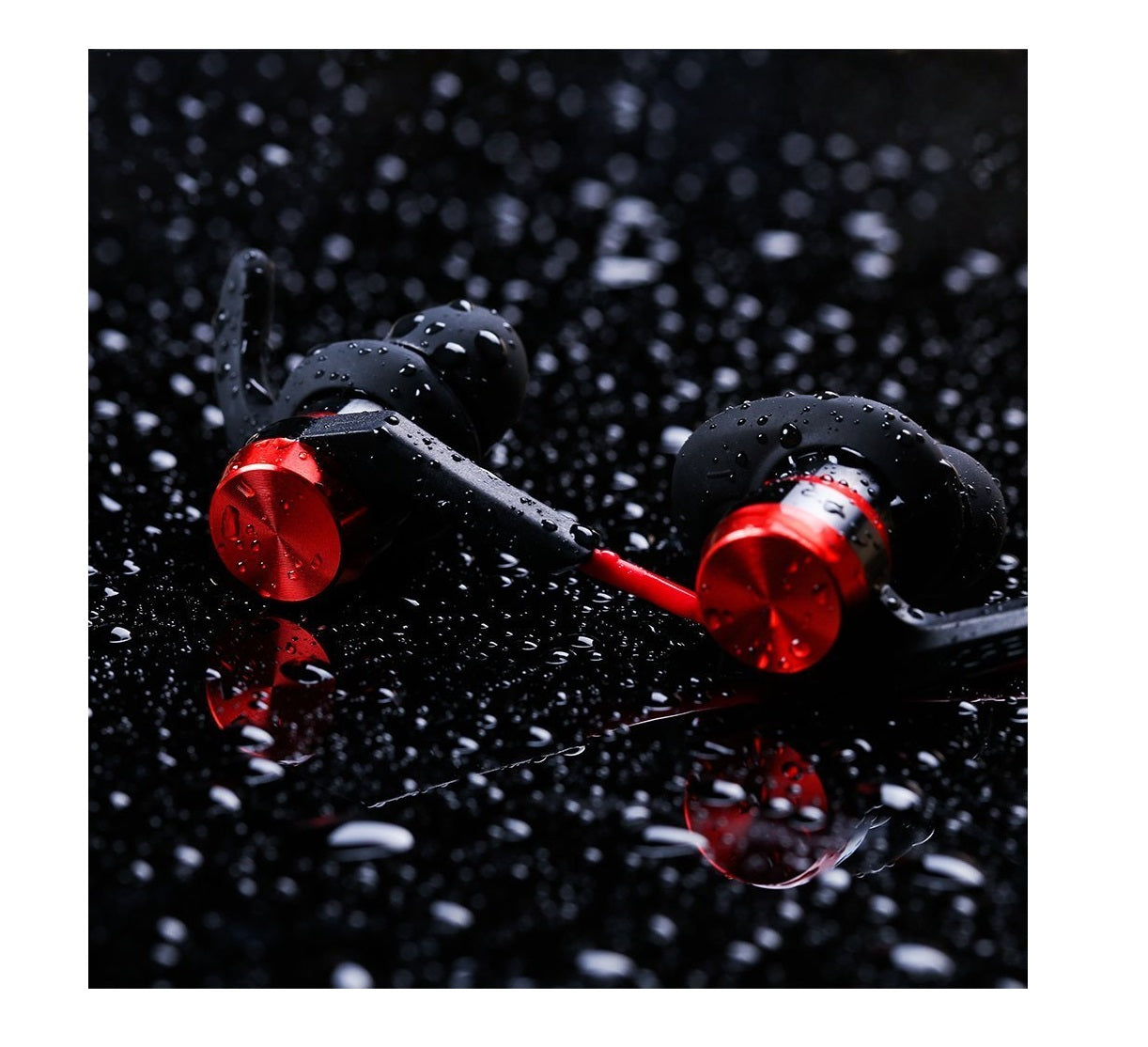 Casti Wireless Profesionale iBFee SPORT EDITION, Conexiune Bluetooth V4.2, Rezistente la apa, Grad de protectie IPX6, Creatie aerospatiala + design PET pentru sunet cinematografic, Ergonomice ce ofera confort in miscare, Rosu