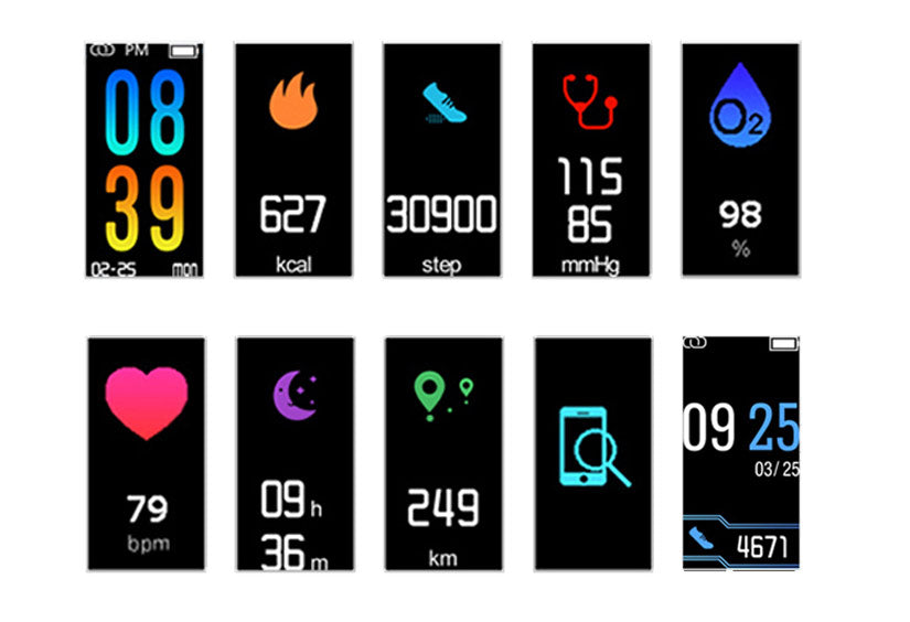 Smartwatch si Bratara Fitness Smart Comfort F13, Monitorizare Puls, Pasi, Calorii, Notificare Mesaje, IP67 Waterproof, Culoare Negru