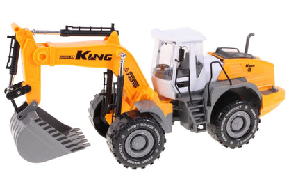 Excavator Constructie IDL, Mc Construct, Editie 2019, Functioneaza in orice loc: pe nisip, acasa, in gradina sau pe terenul de joaca, Dotat cu trapa acces motor, Accesorizat cu Parti in MISCARE este o modalitate excelenta de a deveni un mic constructor