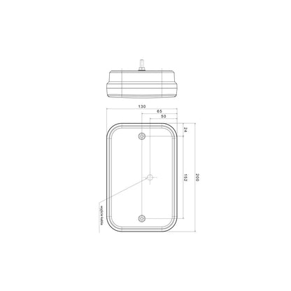 Lampa Spate cu LED idealSTORE, dimensiune 200130, LED, 6 Functii, pentru Remorci, Tractoare, Camioane, ATV, parte Montare Universala