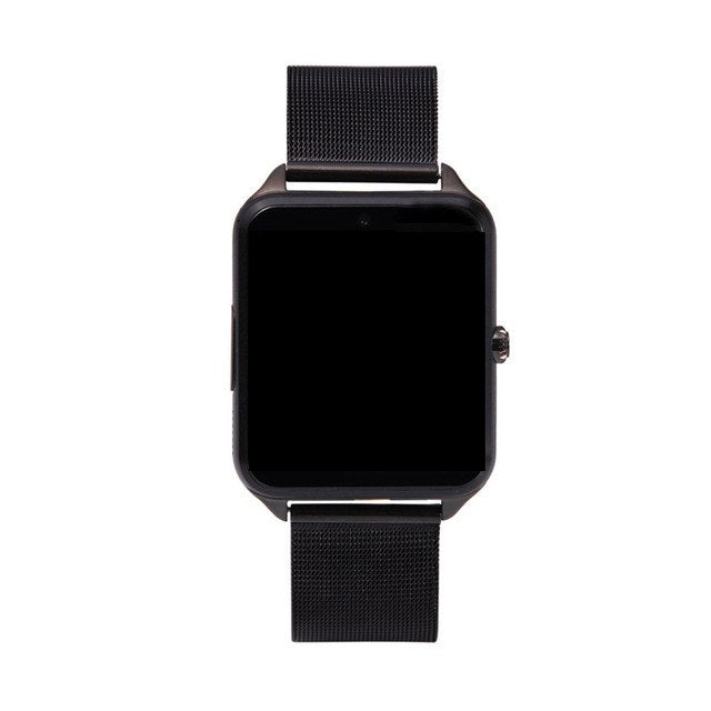 Ceas Smartwatch cu Telefon Ideal 8 2018, Bratara Metalica Premium Black, Camera Video 1,3 Mpx, Apelare BT, Notificari, Pedometru, LCD Capacitiv 1.54' Antizgarieturi, Slot Card, Aluminium, Black