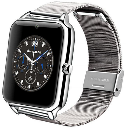 Ceas Smartwatch cu Telefon Vertigo 8 2018, Bratara Metalica Premium Silver, Camera Video 1,3 Mpx, Apelare BT, Notificari, Pedometru, LCD Capacitiv 1.54' Antizgarieturi, Slot Card, Aluminium, Silver