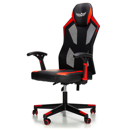 Scaun Gaming Reglabil cu mecanism SmoothBlock idealSTORE Collection Ignis Design, Echipat cu cotiere moi si stabile, Posibilitatea modificarii unghiului spatarului