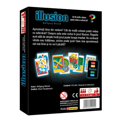 Joc de societate illusion idealSTORE, Cat de mult puteti discerne Culorile, Cata culori poti Vedea, 110 Carti, 1 Regulament