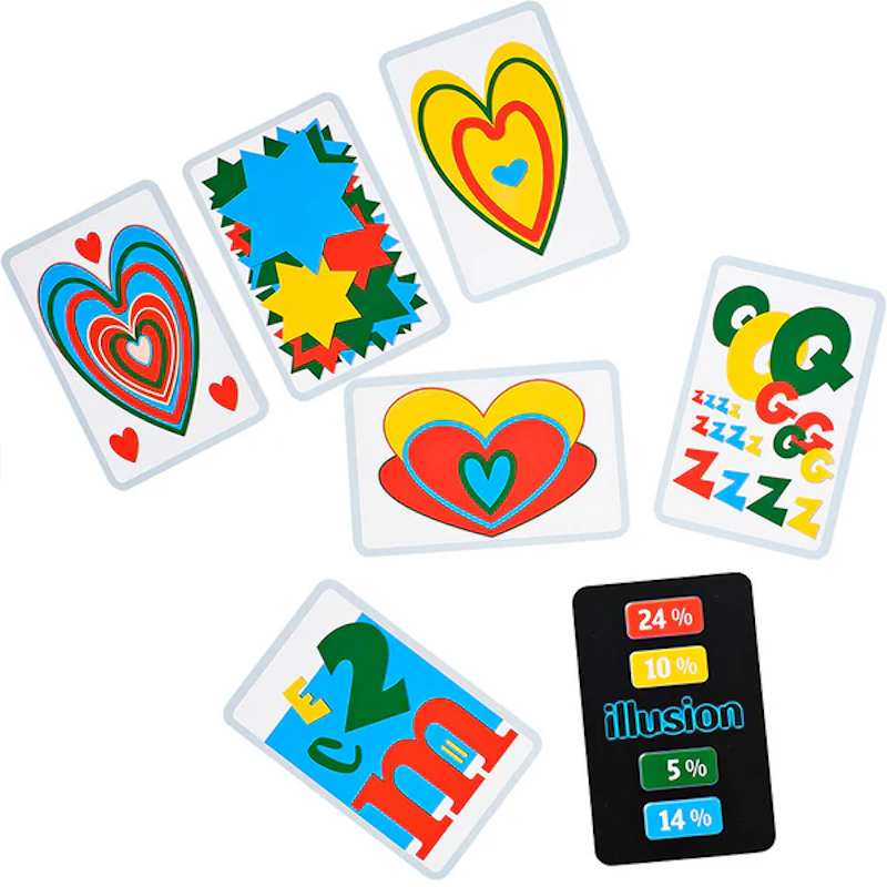 Joc de societate illusion idealSTORE, Cat de mult puteti discerne Culorile, Cata culori poti Vedea, 110 Carti, 1 Regulament