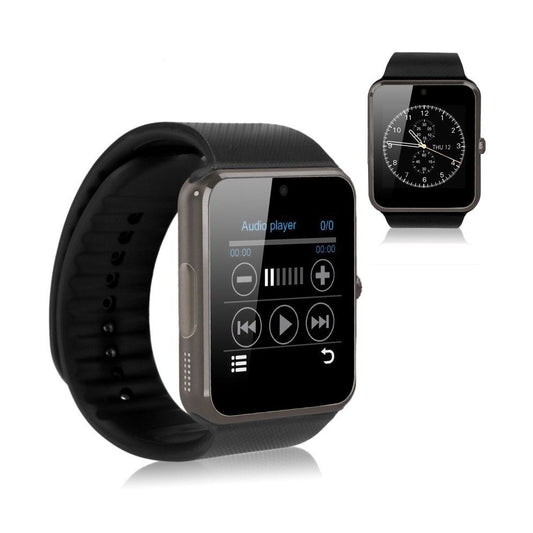 Ceas Smartwatch cu Telefon IMPRESSION STYLE, Bratara din SILICON Neagra, Display LCD Capacitiv de 1.54' Antizgarieturi, Camera 1.3 Mpx, Slot card de memeorie, Mod Apelare BT, Carcasa rezistenta din ALUMINIU, Culoare Negru