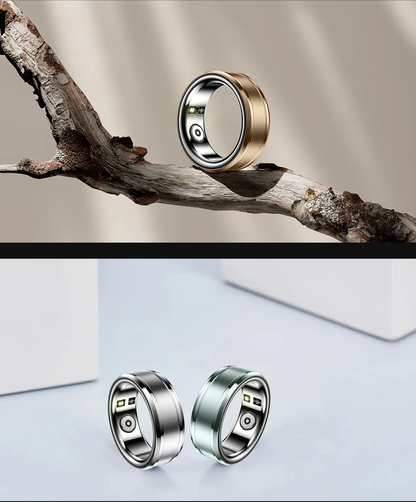 Inel Inteligent idealSTORE BetaSmart, Unisex, Monitorizare Ritm Cardiac, Temperatura, Oxigen, Somn, Mod multi-sport, Inregistrare Pasi si Activitate Fitness, Desing Modern, 23 mm Silver