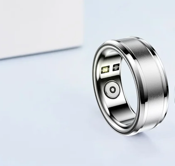 Inel Inteligent idealSTORE BetaSmart, Unisex, Monitorizare Ritm Cardiac, Temperatura, Oxigen, Somn, Mod multi-sport, Inregistrare Pasi si Activitate Fitness, Desing Modern, 23 mm Silver