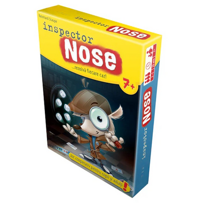 Joc de societate Inspector Nose idealSTORE, Echipa de Detectivi, Inspectorul Nose ofera Indicii, Reguli Simple, 60Carti, 8 Zarururi, 1 Regulament