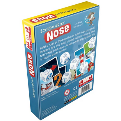 Joc de societate Inspector Nose idealSTORE, Echipa de Detectivi, Inspectorul Nose ofera Indicii, Reguli Simple, 60Carti, 8 Zarururi, 1 Regulament