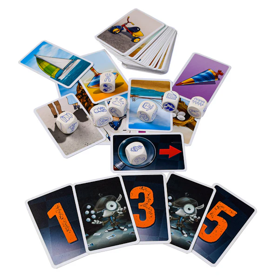 Joc de societate Inspector Nose idealSTORE, Echipa de Detectivi, Inspectorul Nose ofera Indicii, Reguli Simple, 60Carti, 8 Zarururi, 1 Regulament