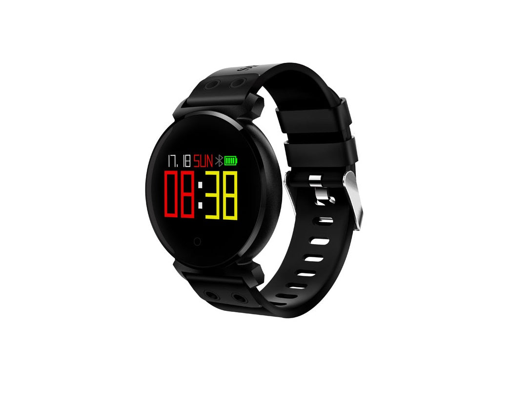 Ceas Smartwatch si Bratara Fitness Kinetic 2 2018, Cu Monitorizare Puls, Pasi, Calorii, Notificare Mesaje, IP68 Waterproof, Culoare : Negru