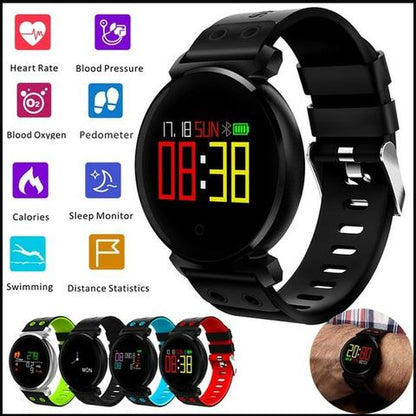 Ceas Smartwatch si Bratara Fitness Kinetic 2 2018, Cu Monitorizare Puls, Pasi, Calorii, Notificare Mesaje, IP68 Waterproof, Culoare : Negru
