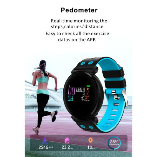 Ceas Smartwatch si Bratara Fitness Kinetic 2 2018, Cu Monitorizare Puls, Pasi, Calorii, Notificare Mesaje, IP68 Waterproof, Culoare : Negru