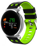Ceas Smartwatch si Bratara Fitness idealSTORE NEW K2, Monitorizare Puls, Pasi, Calorii, Notificare Mesaje, IP68 Waterproof, Culoare Negru-Verde