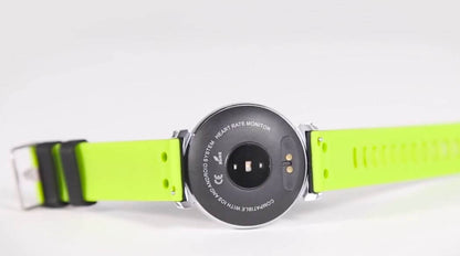 Ceas Smartwatch si Bratara Fitness Kinetic 2 2018, Cu Monitorizare Puls, Pasi, Calorii, Notificare Mesaje, IP68 Waterproof, Culoare : Negru-Verde