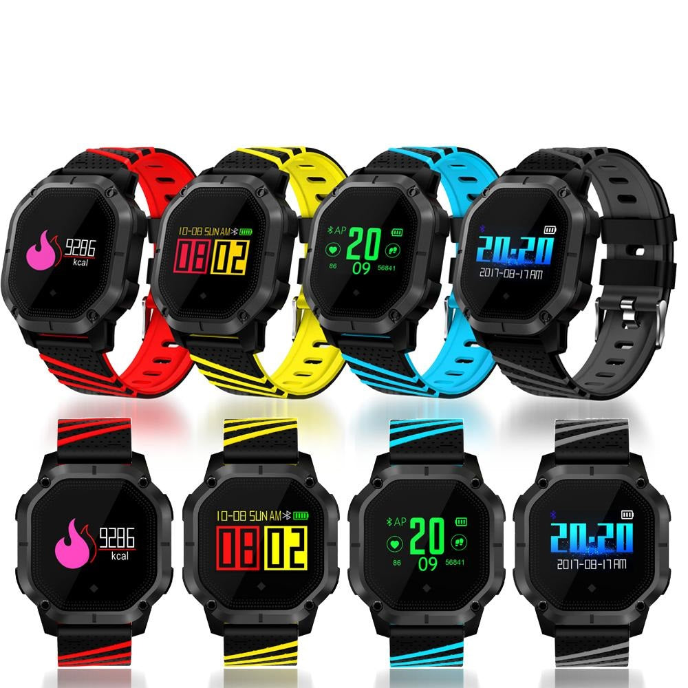 Ceas Smartwatch si Bratara Fitness Sport-Tech K5, Model Sport, Tensiometru, Puls, Monitor Somn, Bratara Detasabila, Notificare Apeluri si Mesaje, IP68 Waterproof, Incarcare Magnetica, Culoare Negru