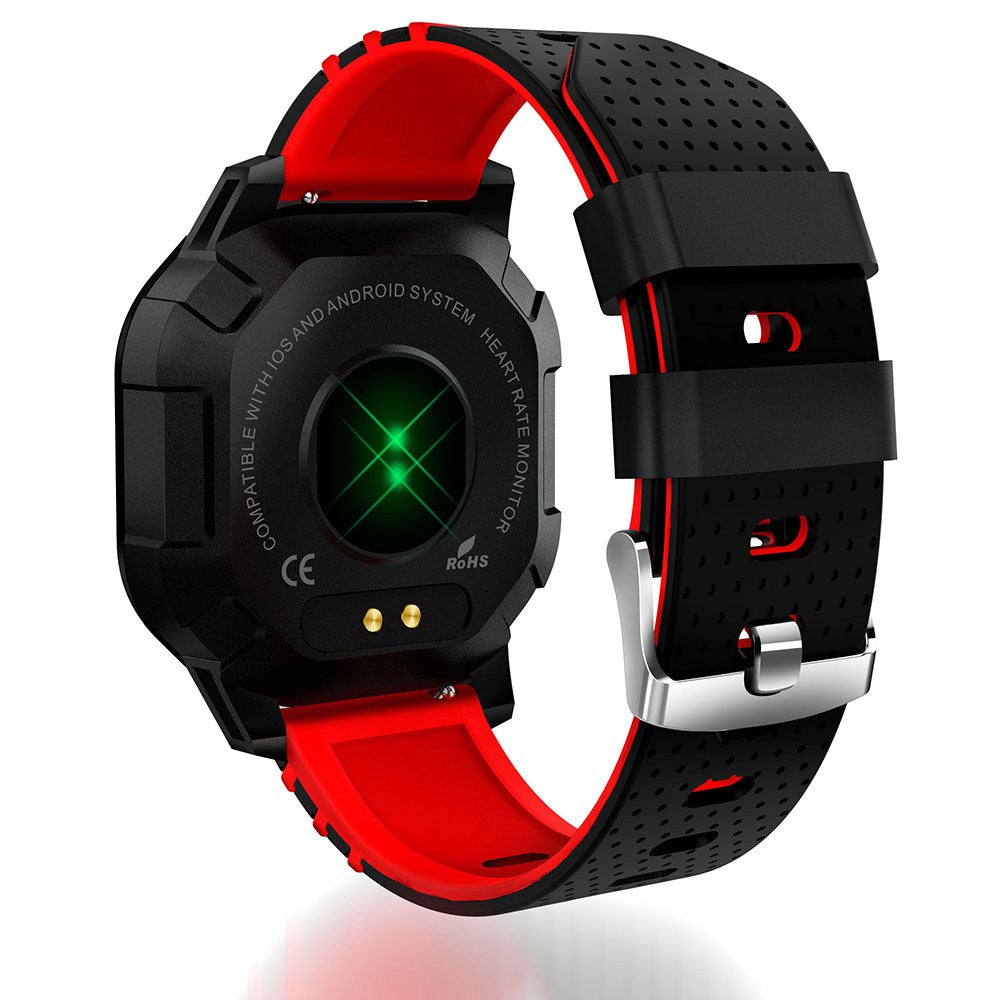 Ceas Smartwatch si Bratara Fitness Sport-Tech K5, Model Sport, Tensiometru, Puls, Monitor Somn, Bratara Detasabila, Notificare Apeluri si Mesaje, IP68 Waterproof, Incarcare Magnetica, Culoare Rosu