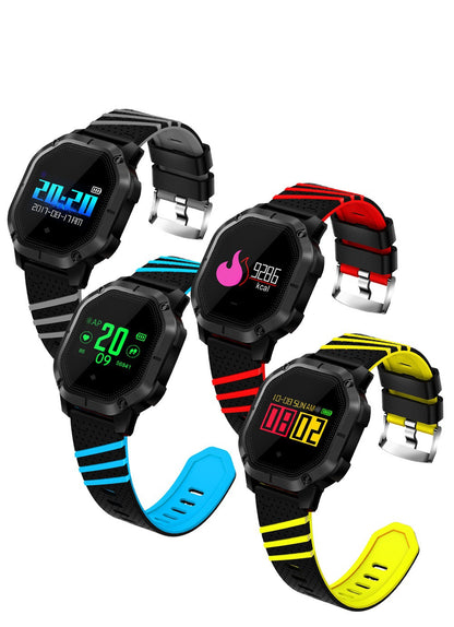 Ceas Smartwatch si Bratara Fitness Sport-Tech K5, Model Sport, Tensiometru, Puls, Monitor Somn, Bratara Detasabila, Notificare Apeluri si Mesaje, IP68 Waterproof, Incarcare Magnetica, Culoare Rosu