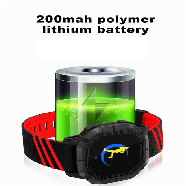 Ceas Smartwatch si Bratara Fitness Sport-Tech K5, Model Sport, Tensiometru, Puls, Monitor Somn, Bratara Detasabila, Notificare Apeluri si Mesaje, IP68 Waterproof, Incarcare Magnetica, Culoare Rosu