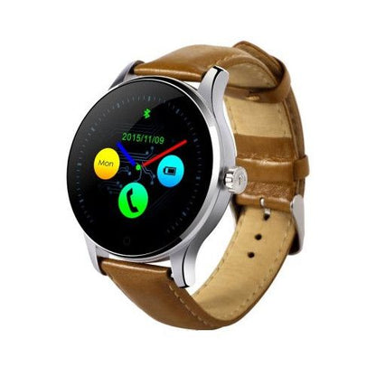 Ceas Smartwatch KTM Edition 88 Stainless Steel, Monitorizare Ritm Cardiac, Curea de piele maro, Android, IOS, Bluetooth, Handsfree, Touchscreen, G-senzor, Pedometru