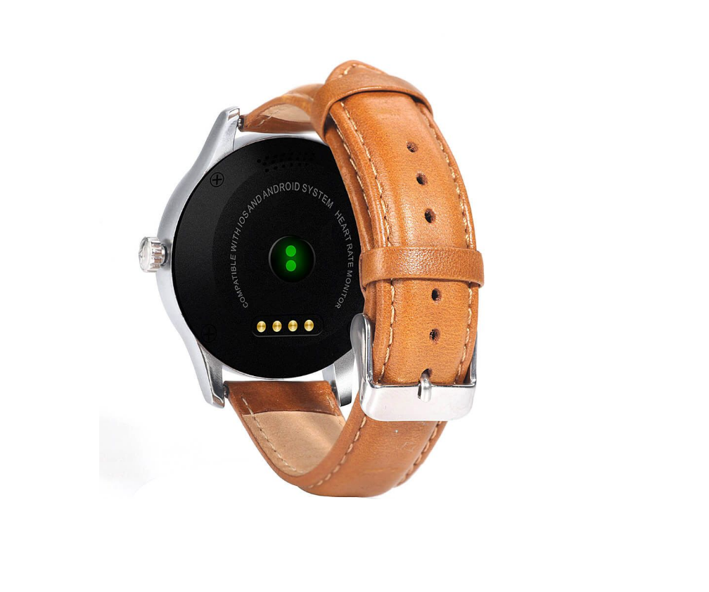 Ceas Smartwatch KTM Edition 88 Stainless Steel, Monitorizare Ritm Cardiac, Curea de piele maro, Android, IOS, Bluetooth, Handsfree, Touchscreen, G-senzor, Pedometru