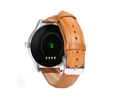 Ceas Smartwatch KTM Edition 88 Stainless Steel, Monitorizare Ritm Cardiac, Curea de piele maro, Android, IOS, Bluetooth, Handsfree, Touchscreen, G-senzor, Pedometru