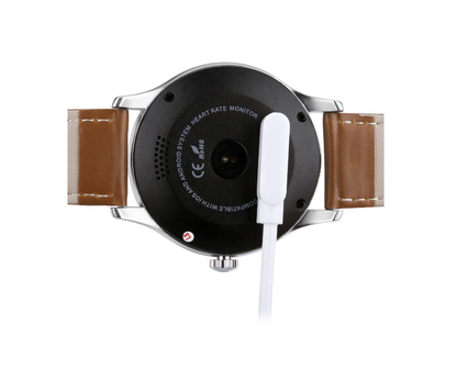 Ceas Smartwatch KTM Edition 88 Stainless Steel, Monitorizare Ritm Cardiac, Curea de piele maro, Android, IOS, Bluetooth, Handsfree, Touchscreen, G-senzor, Pedometru