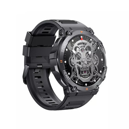 Ceas Smartwatch ARMYWatch IdealStore, Ecran tactil de 1.28 HD Inch, Functie de Preluare Apel, Difuzor si Microfon incorporat, Notificari Facebook, Whatssapp, Instagram, Rezistent la apa IP 68, Tensiune arteriala, Cronometru, Pedometru, Black