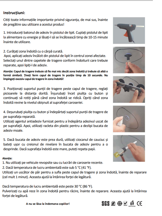 Kit complet Reparatie indoituri si lovituri ale caroserieri idealSTORE, Ideal pentru o reparatie de succes