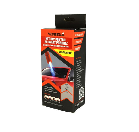 Kit pentru Reparatie Parbriz cu lampa UV idealSTORE, Ideal pentru toate anotimpurile