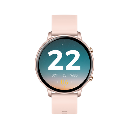 Ceas Smartwatch idealSTORE KooPio2, Apel Bluetooth, Asistent Vocal, Carcasa Slim din Aluminiu, Afisaj HD, 100+ Moduri Sport, Management Somn, Monitorizare Sanatate, Monitorizare Respiratie, Culoare Rose