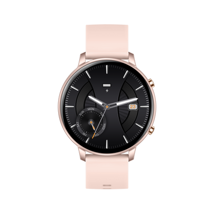 Ceas Smartwatch idealSTORE KooPio2, Apel Bluetooth, Asistent Vocal, Carcasa Slim din Aluminiu, Afisaj HD, 100+ Moduri Sport, Management Somn, Monitorizare Sanatate, Monitorizare Respiratie, Culoare Rose